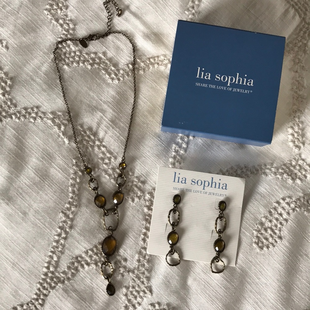 Y Necklace and Earrings